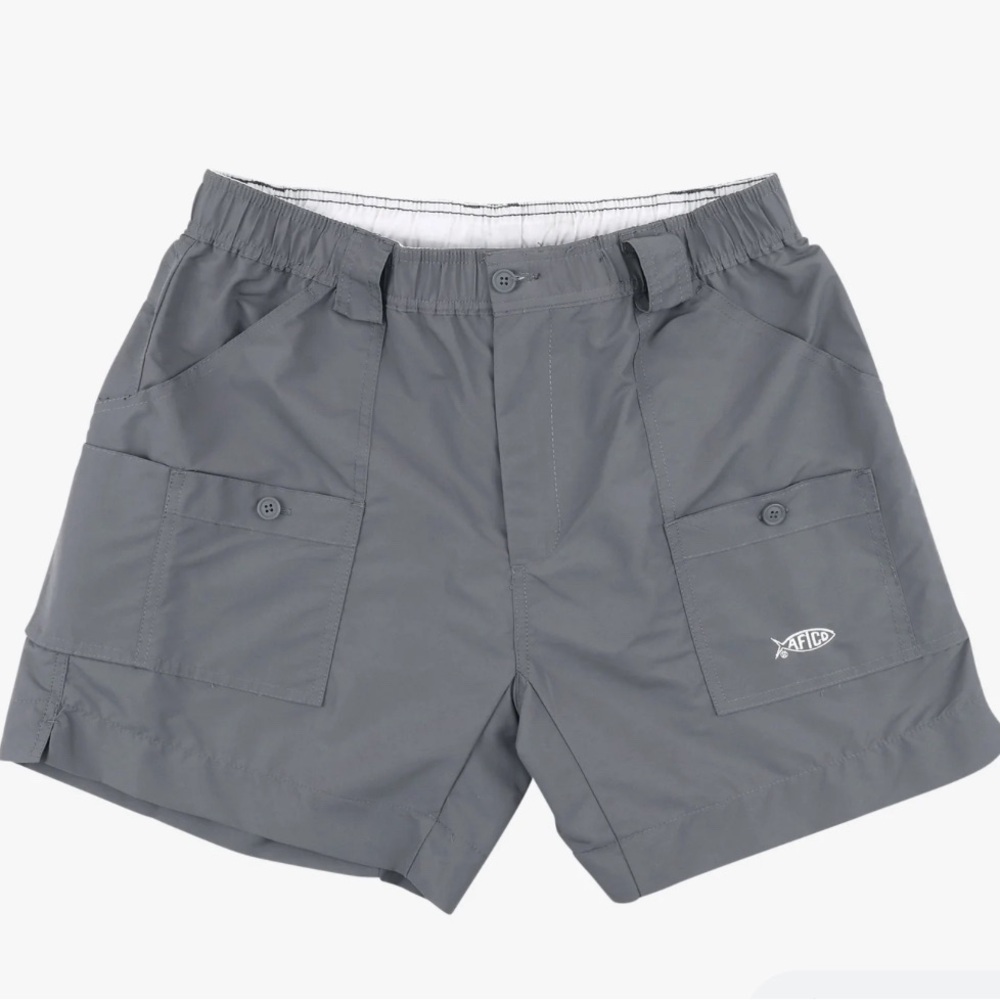 Aftco Men's size 36 Fishing Shorts color is charcoal no stains great condition